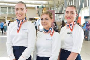 rex female flight attendants uniforms