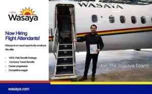 wasaya airways male flight attendant
