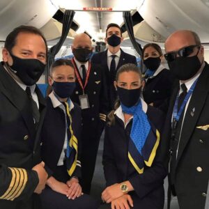 Aerolineas Argentinas flight attendant team