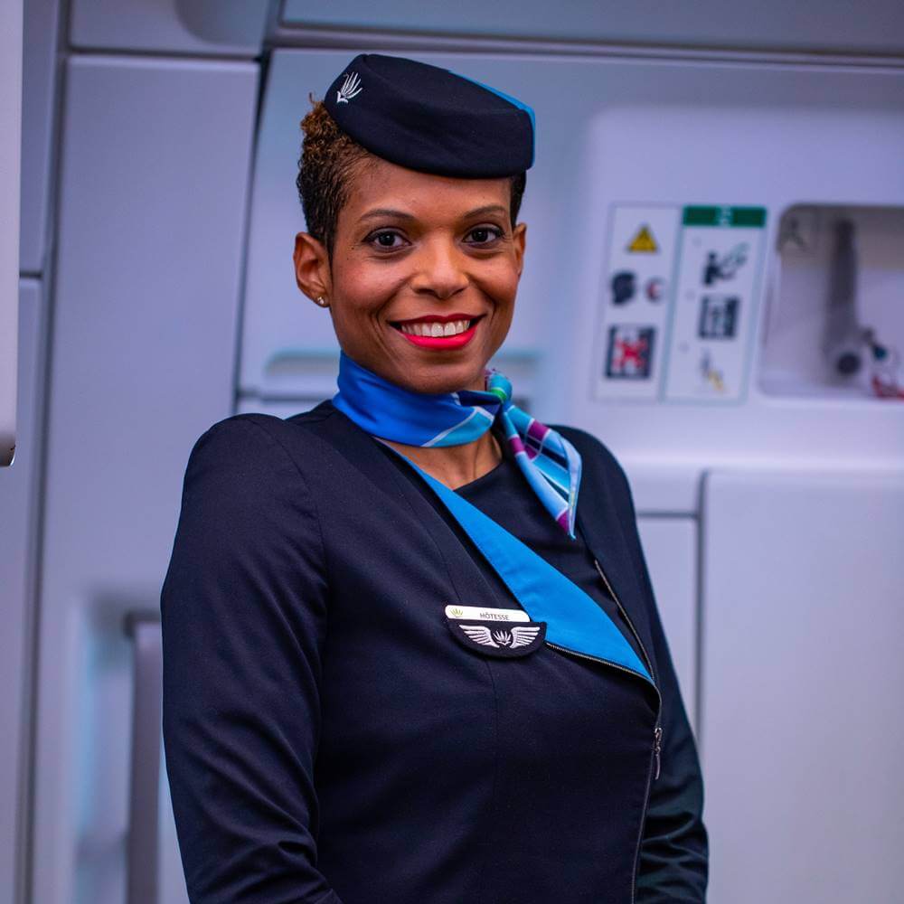Air Caraibes female flight attendant