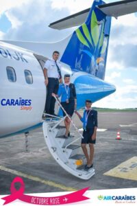 Air Caraibes flight attendants steps