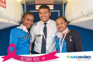 Air Caraibes pilot and female cabcin crews