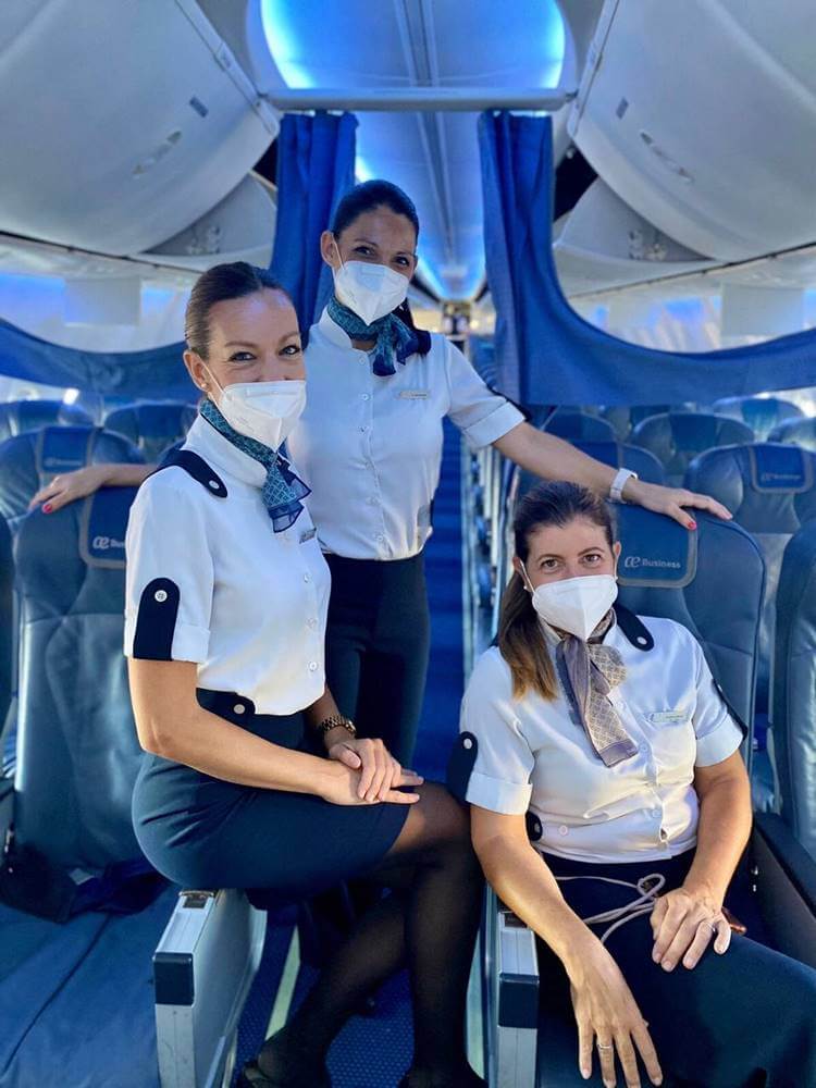 Air Europa flight attendants cabin