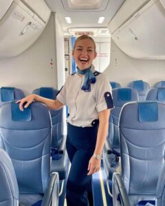 Air Europa happy flight attendant