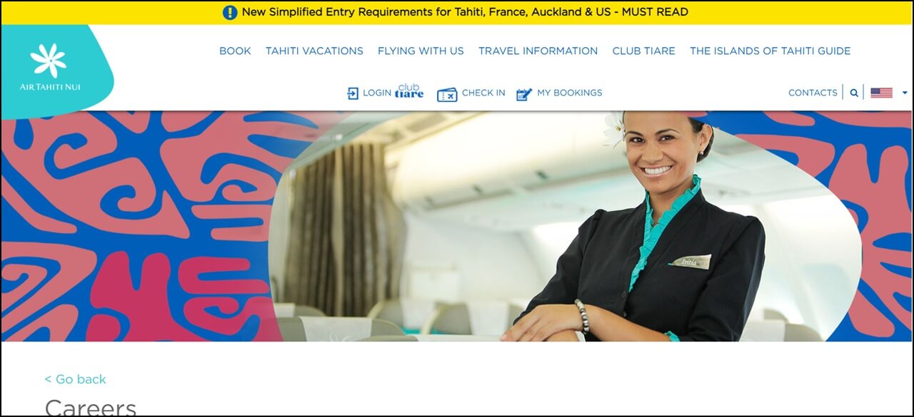 Air Tahiti Nui Careers Page