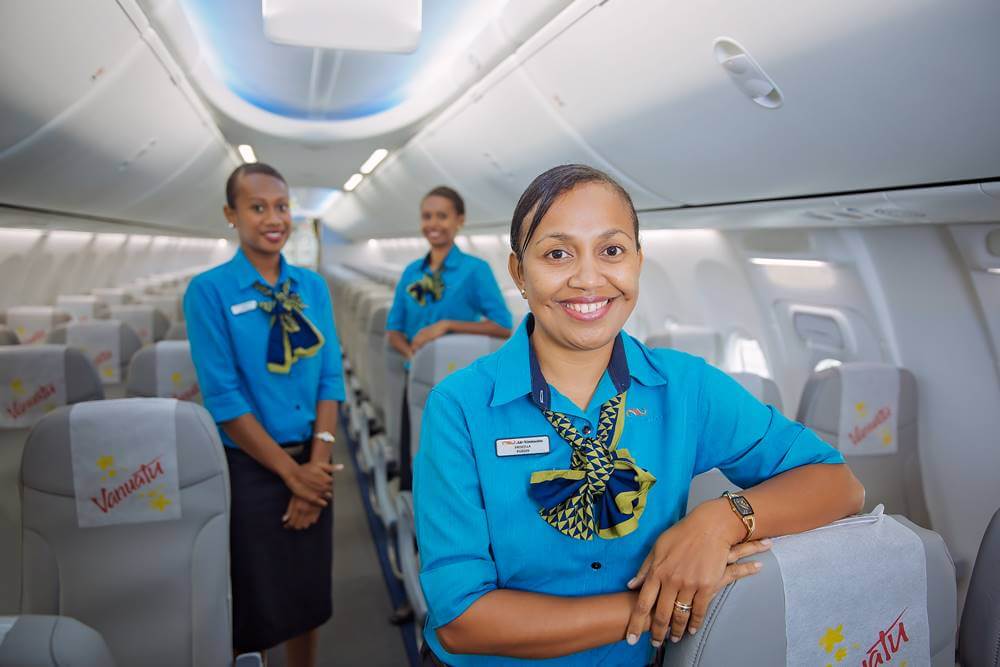 Air Vanuatu female flight attendants
