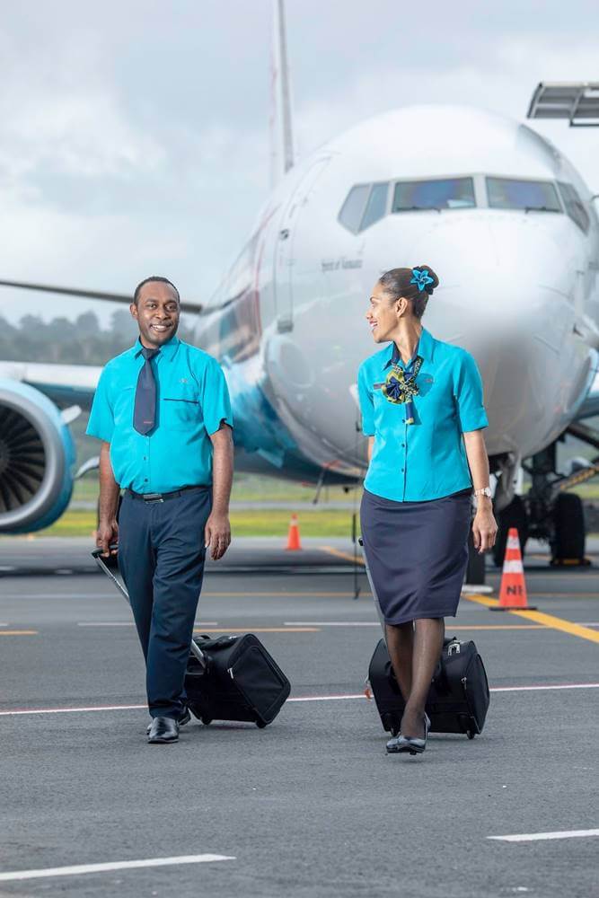 Air Vanuatu flight attendant full uniform