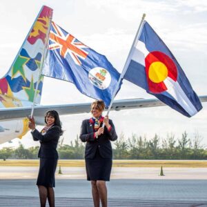 Cayman Airways flight attendants flag
