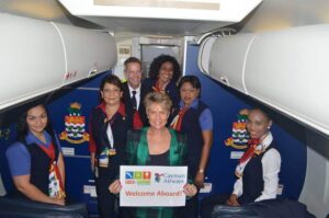 Cayman Airways flight attendants group photo