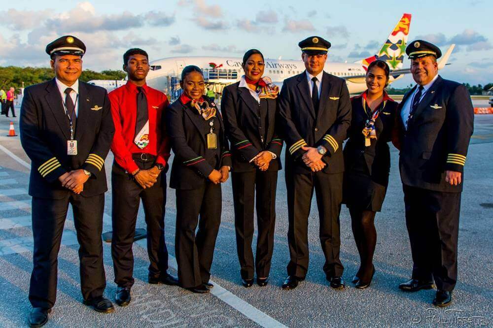 Cayman Airways pilots and flight attendants on ground