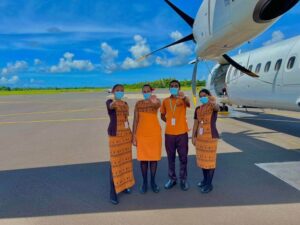 Fiji Airways flight attendants alternate uniform