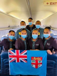 Fiji Airways flight attendants flag