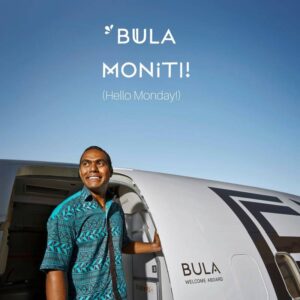Fiji Airways male flight attendant