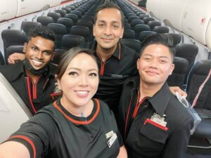 Jetstar Airways male and female cabin crews