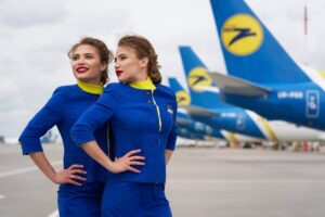 Ukraine International Airlines female cabin crew