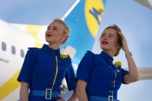 Ukraine International Airlines flight attendant