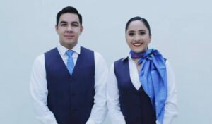 aeromar male and female flight attendants