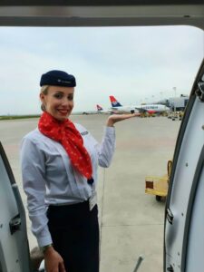 air serbia female cabin crew