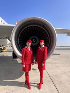 austrian airlines flight attendant uniforms