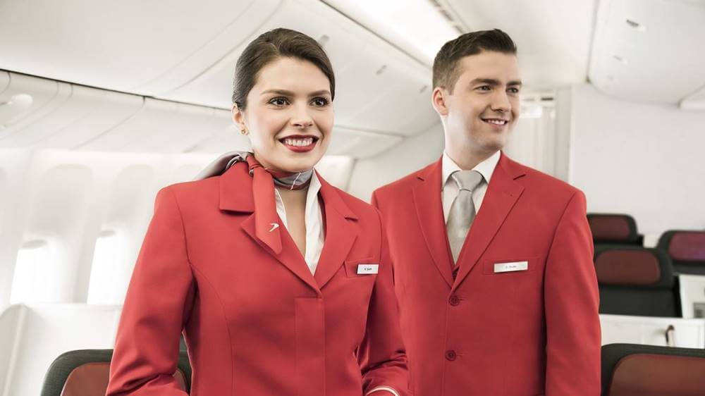 austrian airlines male and female cabin crew