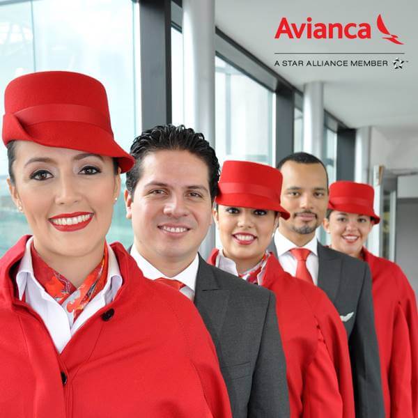 avianca flight attendant uniforms crew