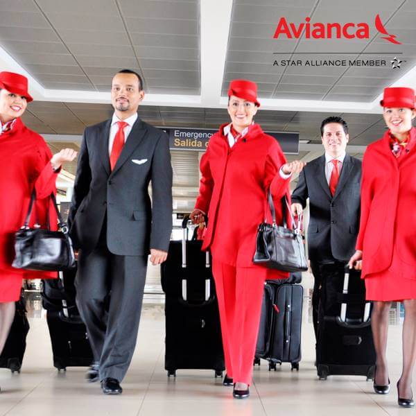 avianca flight attendant uniforms