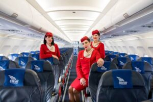 ellinair female flight attendant uniforms