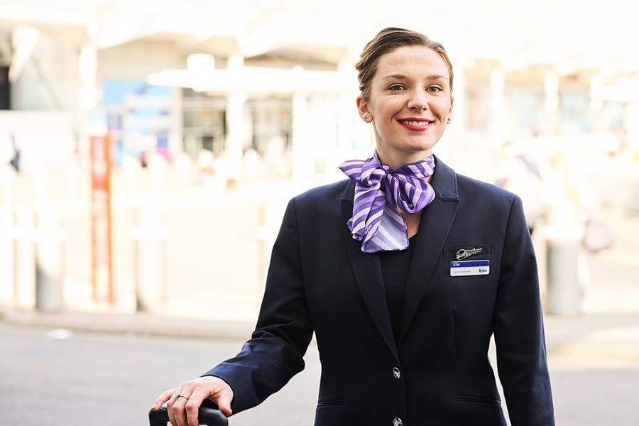 flybe female flight attendant