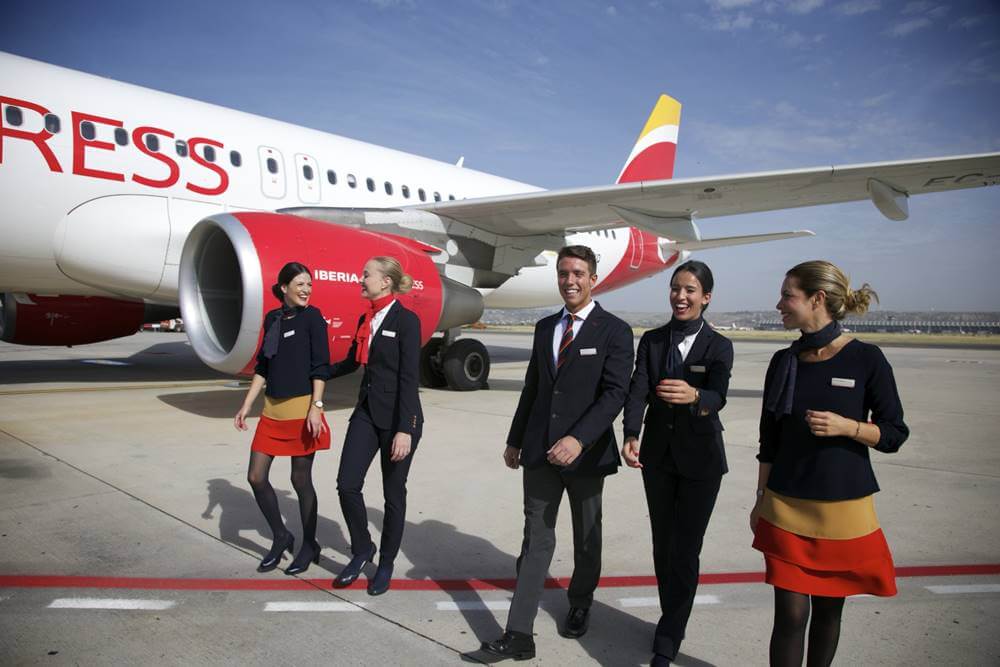 iberia express flight cabin crew team