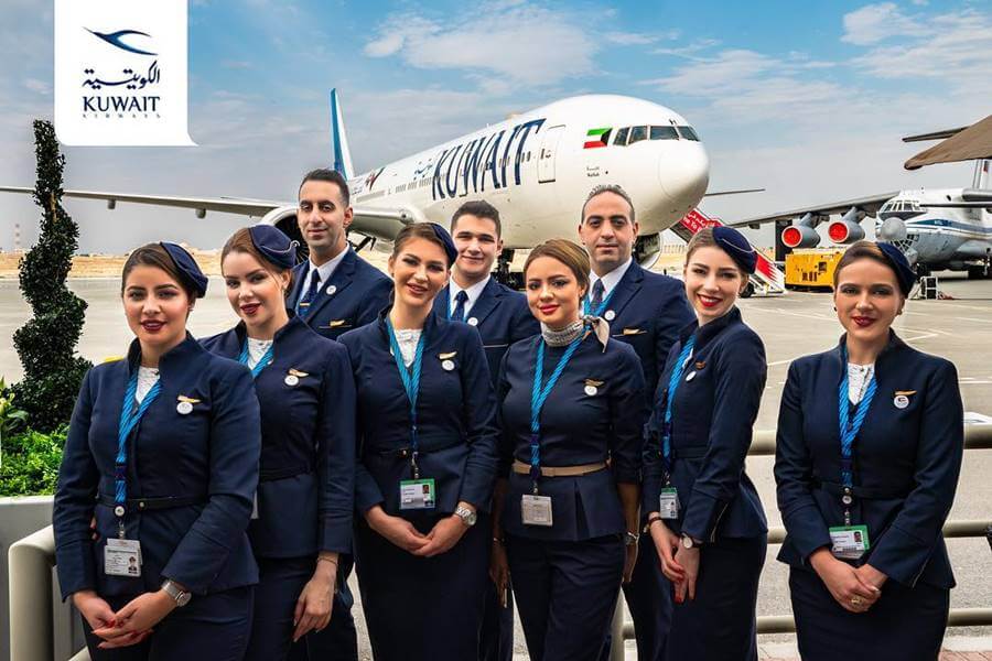 kuwait airways male and female flight attendants