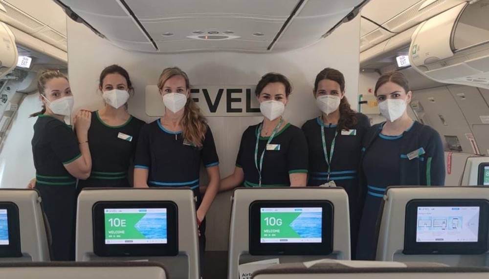 level airlines cabin crew female