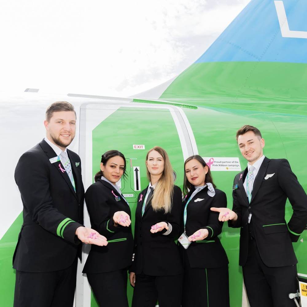 level airlines male and female flight attendants