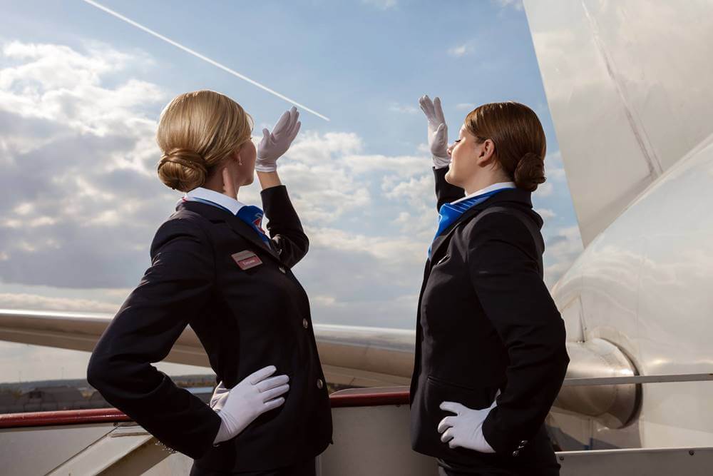 rossiya airlines female flight attendant uniform