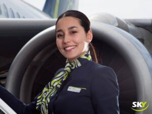 sky airline chile female flight attendant