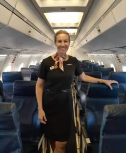 skytrans female flight attendant uniform