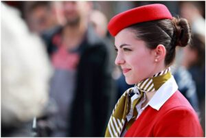 volotea female flight attendant