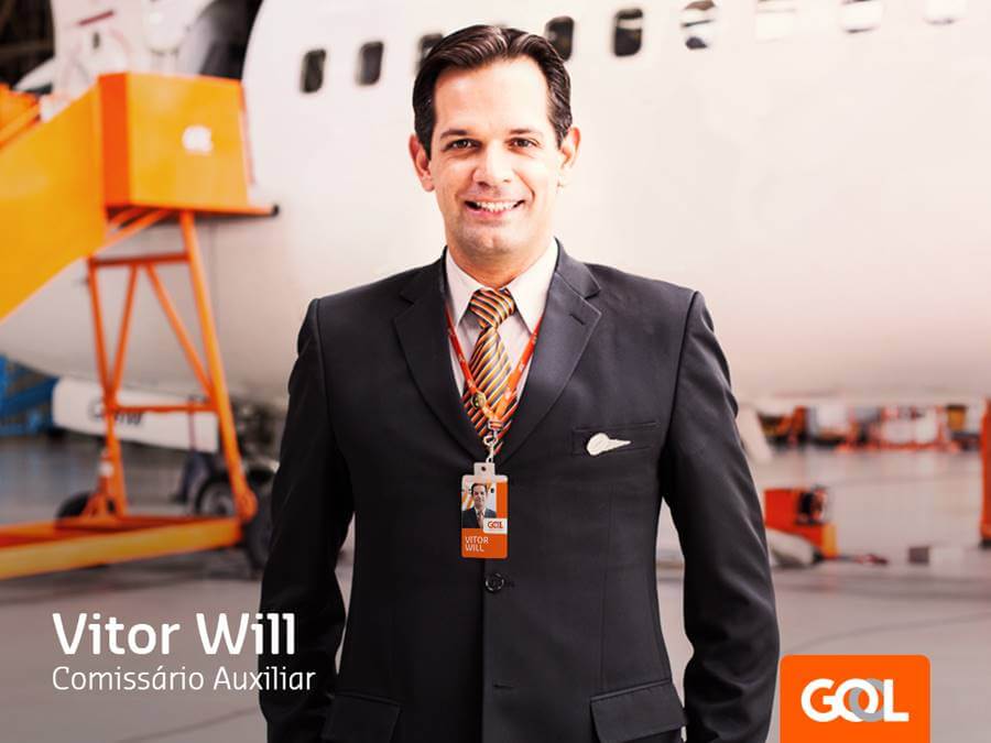 GOL male cabin crew job