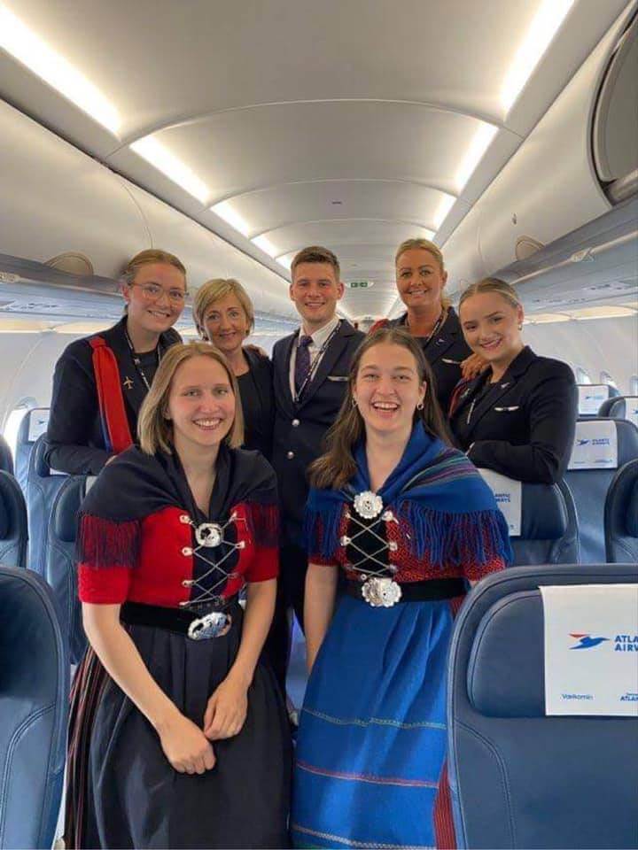 atlantic airways male and female cabin crew