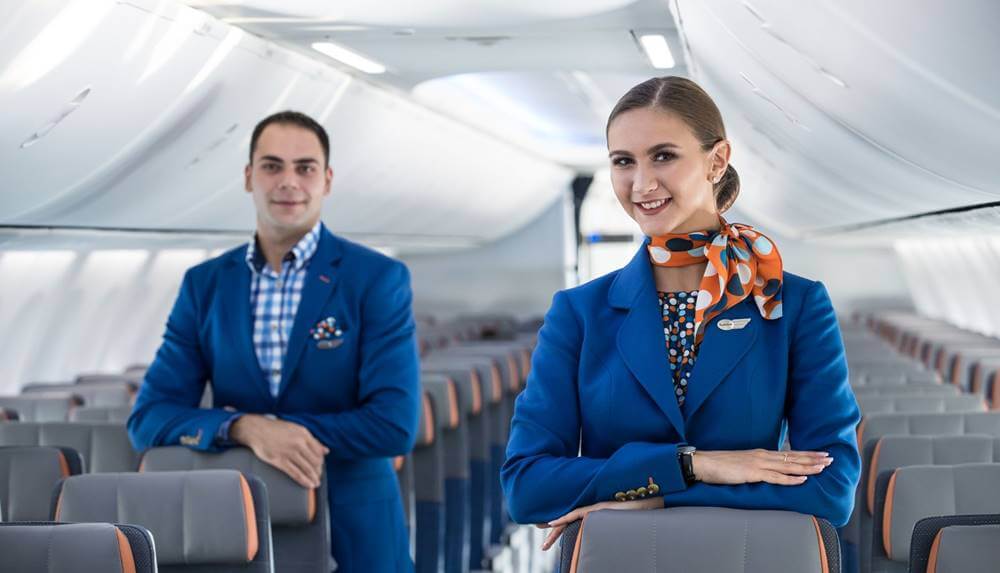 flydubai male and female cabin crew