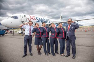 jetsmart flight attendants with pilots
