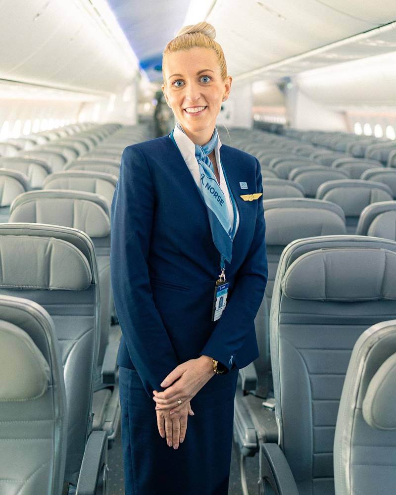norse atlantic airways female flight attendant