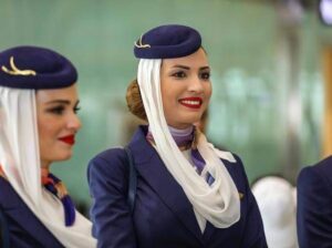 saudia female flight attendant new uniform
