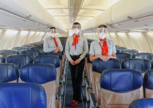star peru flight attendants in plane