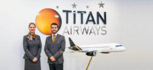 titan airways male and female cabin crew
