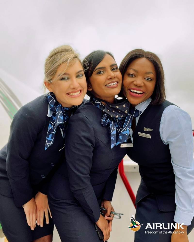 Airlink cabin crews pose
