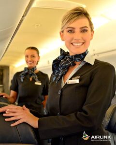 Airlink flight attendants boarding