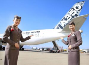 Asiana Airlines female cabin crews a350