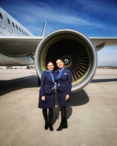 Avion Express female flight attendants engine