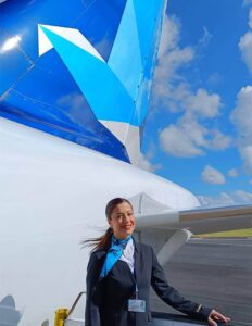Azores Airlines flight attendant smile
