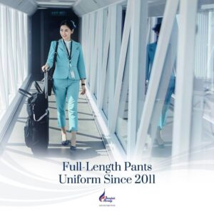 Bangkok Airways female flight attendant pants